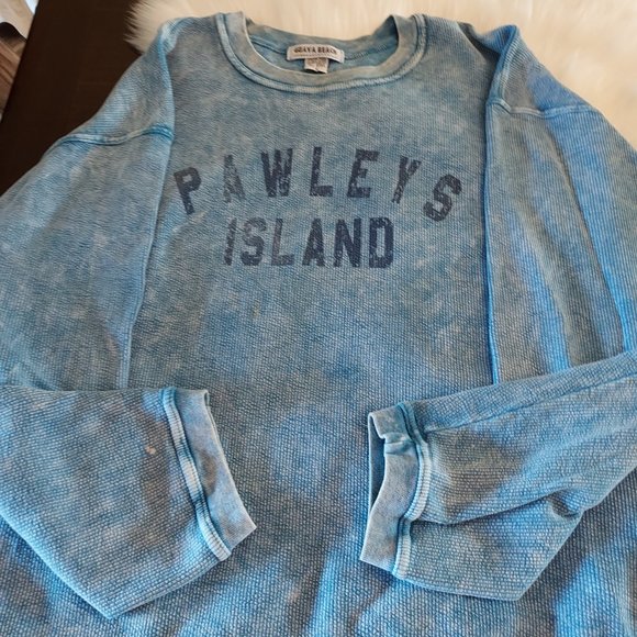 Guava Beach Resortwear: 100% Cotton Waffle Sweatshirt : Size L - Picture 3 of 7